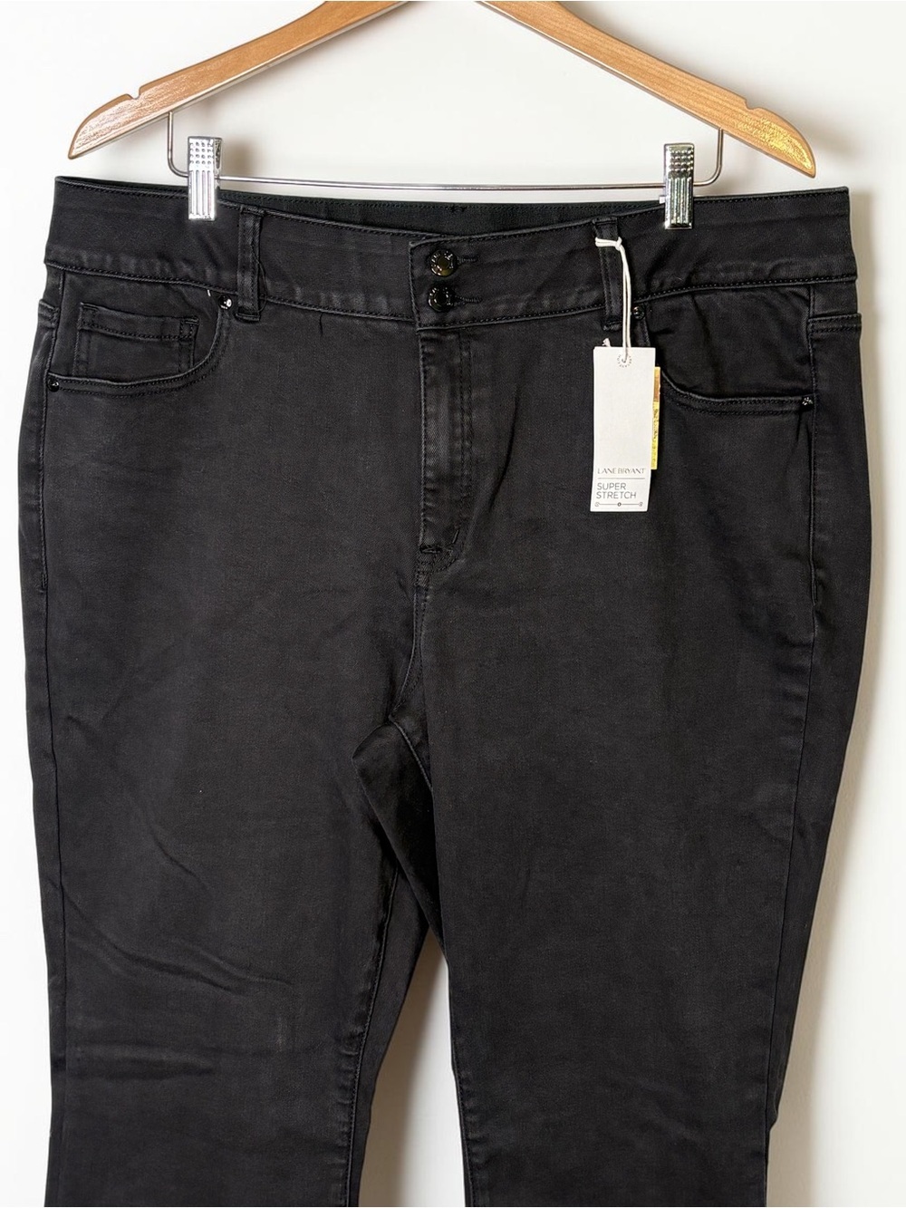 NWT Lane Bryant High Rise Super Stretch Bootcut Jeans Tummy Control Black 20 - Picture 5 of 15